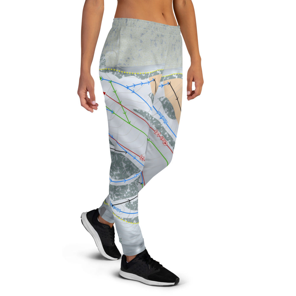 Mt Crescent, Iowa Ski Trail Map Women's Mid-Layer - Powderaddicts