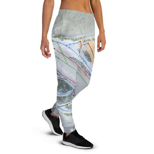 Mt Crescent, Iowa Ski Trail Map Women's Mid-Layer - Powderaddicts