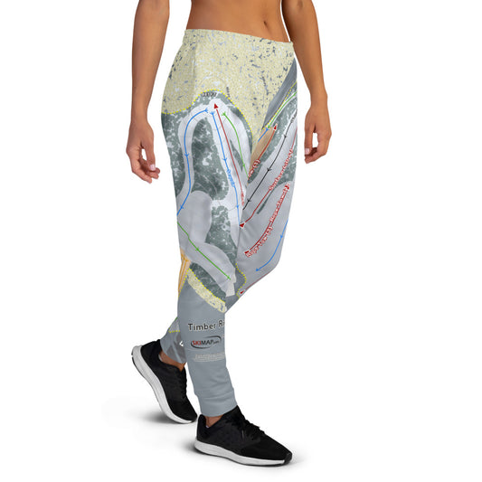 Timber Ridge, Michigan Ski Trail Map Women's Mid-Layer - Powderaddicts