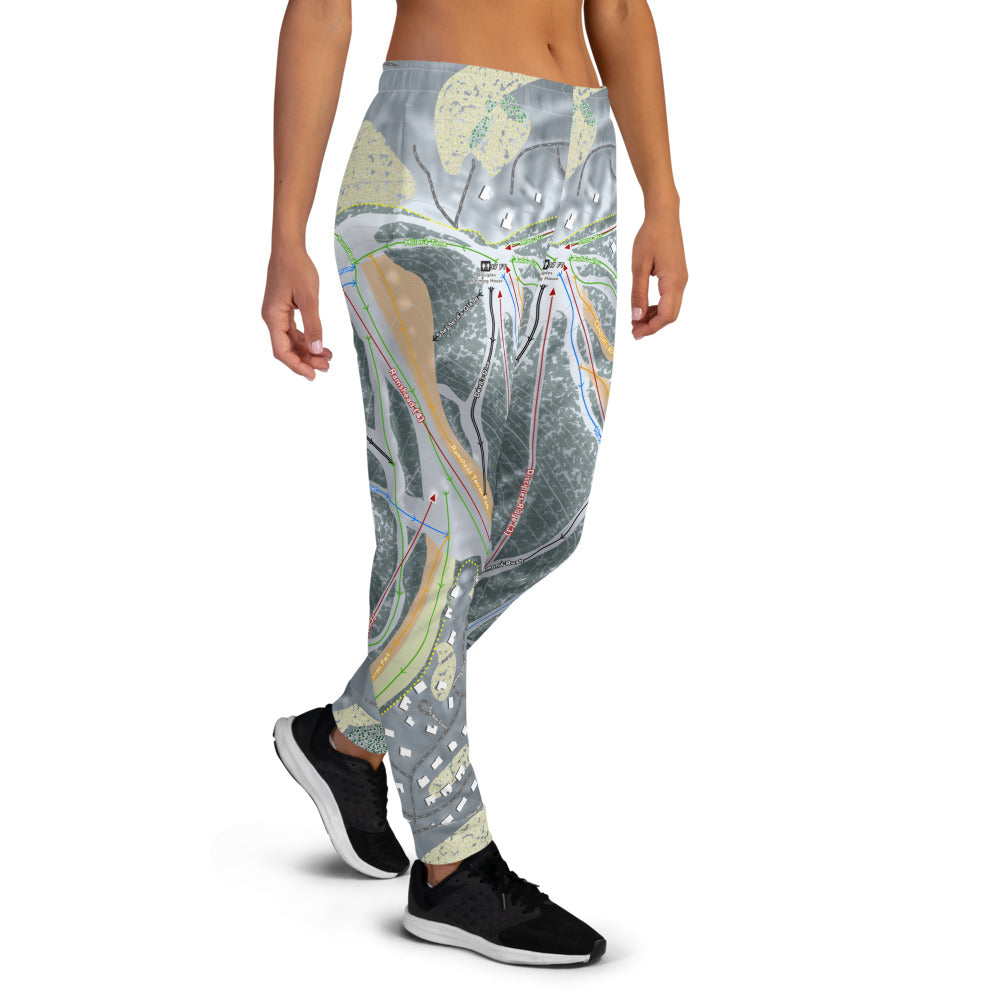 Boyne Mountain, Michigan Ski Trail Map Women's Mid-Layer - Powderaddicts