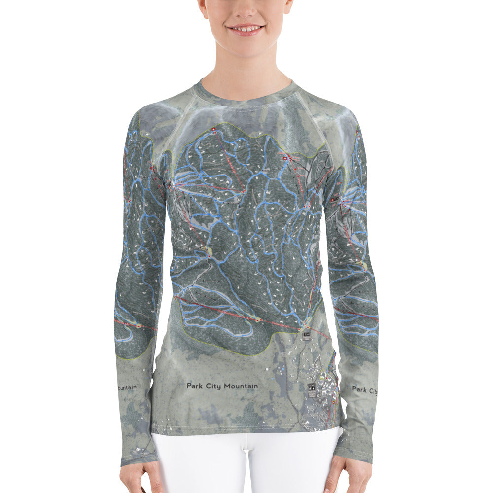 Park City, Utah Ski Trail Map Women's Base Layers