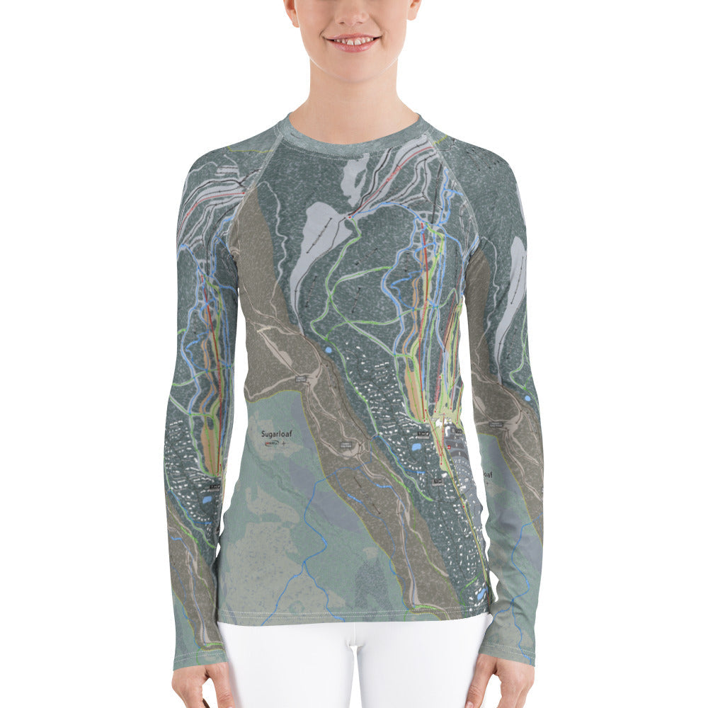 Sugarloaf, Maine Ski Trail Map Women's Base Layers