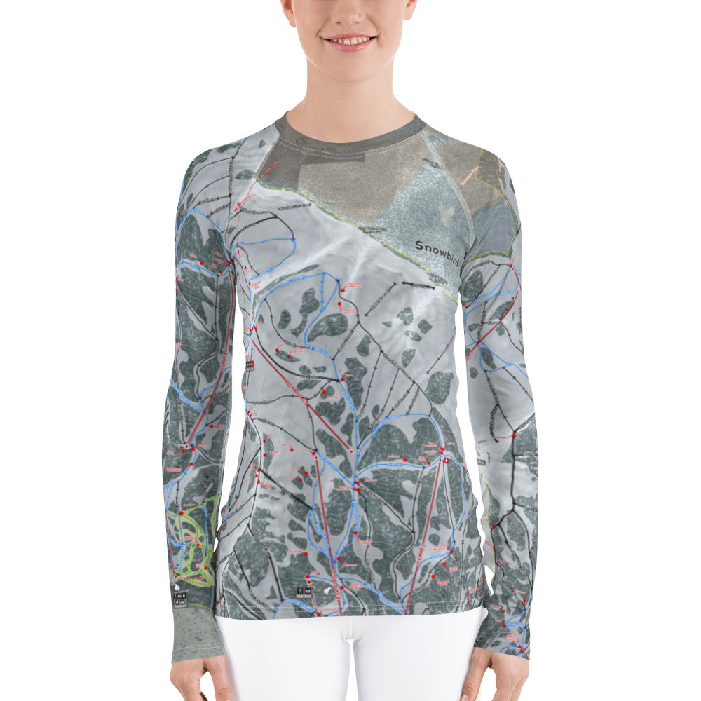 Snowbird, Utah Ski Trail Map Women's Base Layers