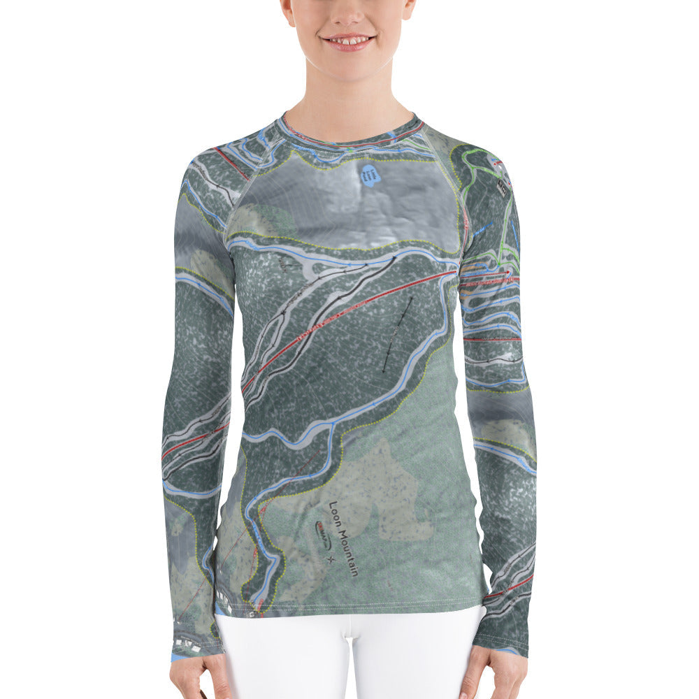 Loon Mountain, New Hampshire Ski Trail Map Women's Base Layers