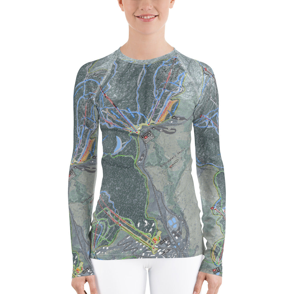 Smuggler's Notch, Vermont Ski Trail Map Women's Base Layers