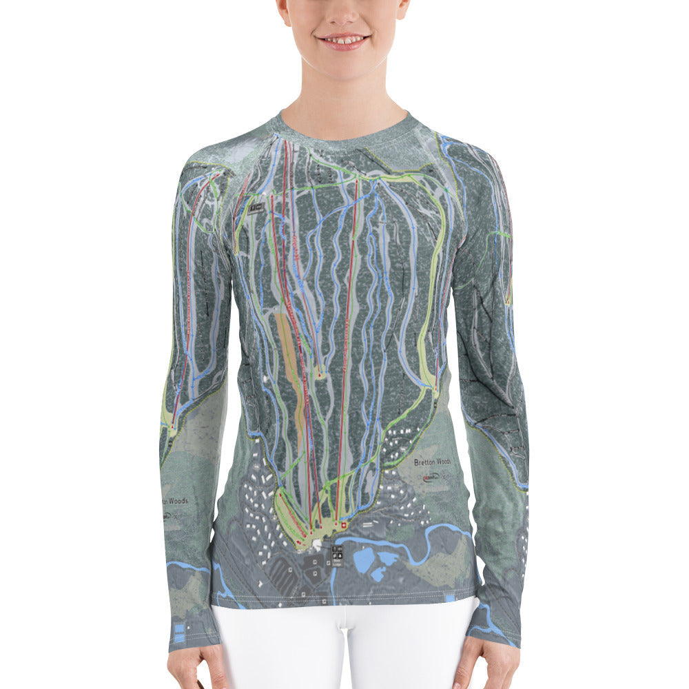 Bretton Woods, New Hampshire Ski Trail Map Women's Base Layers