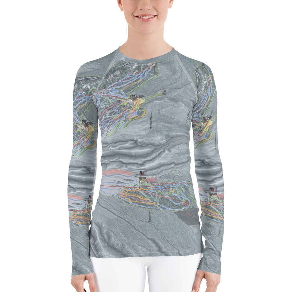 Mt Hood, Oregon Ski Trail Map Women's Base Layers
