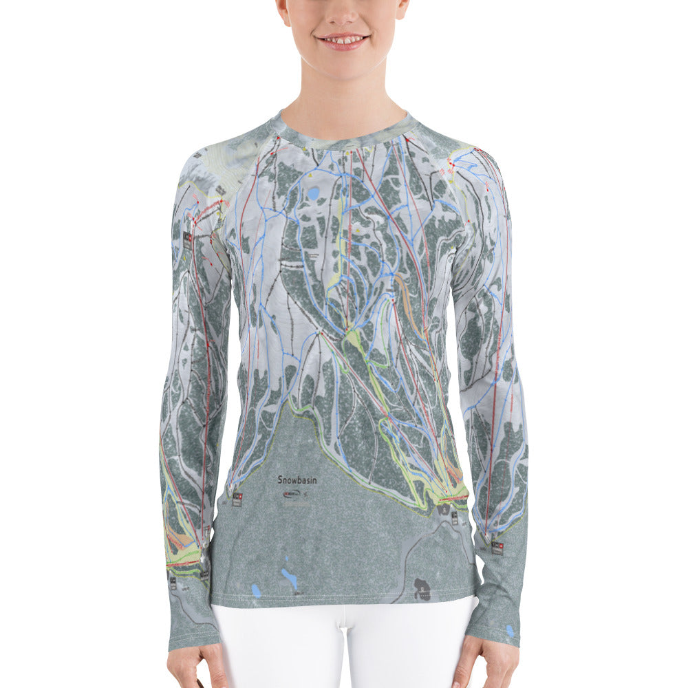 Snowbasin, Utah Ski Trail Map Women's Base Layers