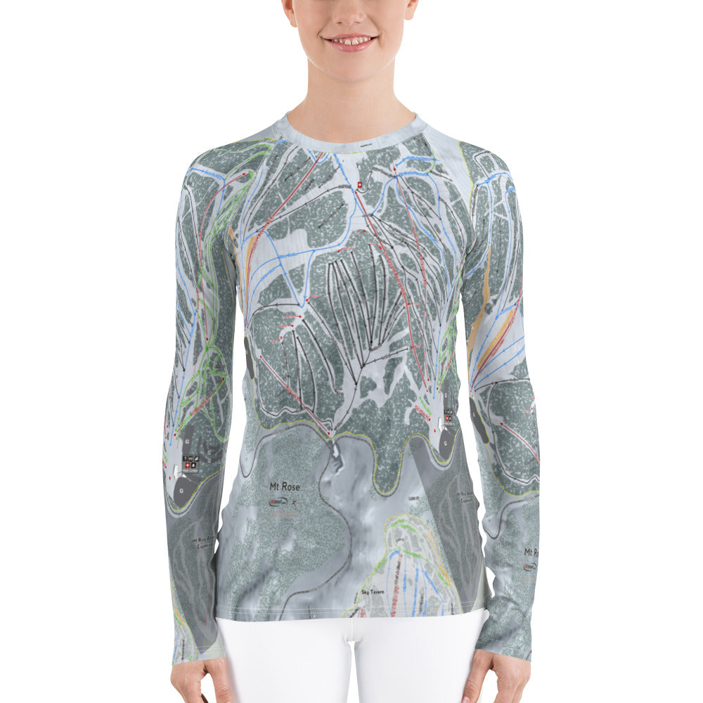 Mt. Rose, Nevada Ski Trail Map Women's Base Layers