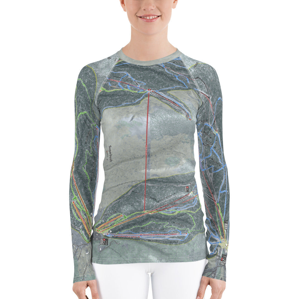 Sugarbush, Vermont Ski Trail Map Women's Base Layers