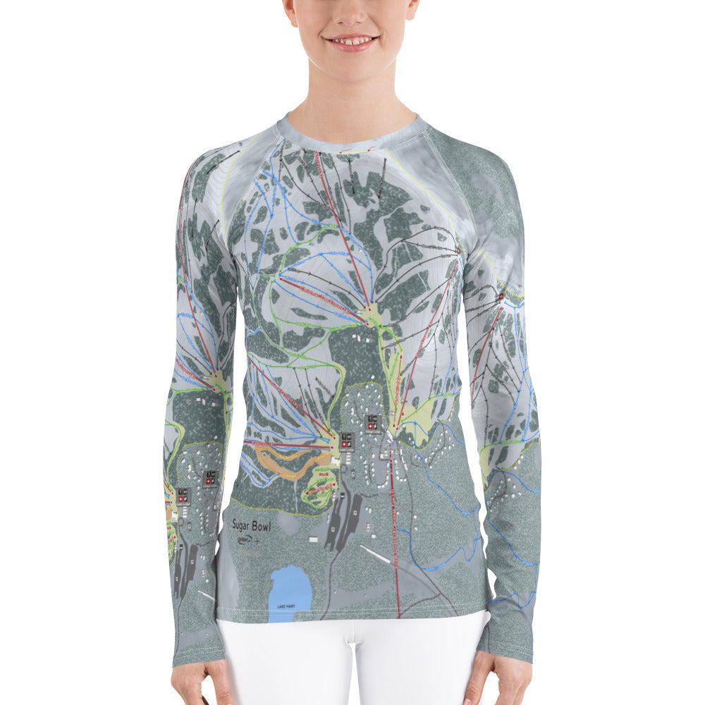 Sugar Bowl, California Ski Trail Map Women's Base Layers