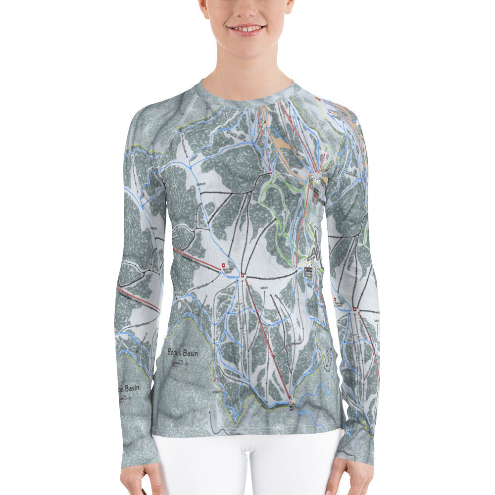 Bogus Basin, Idaho Ski Trail Map Women's Base Layers