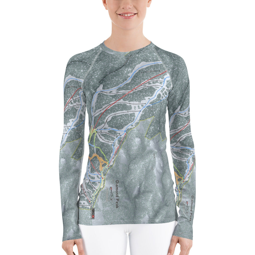 Diamond Peak, Nevada Ski Trail Map Women's Base Layers