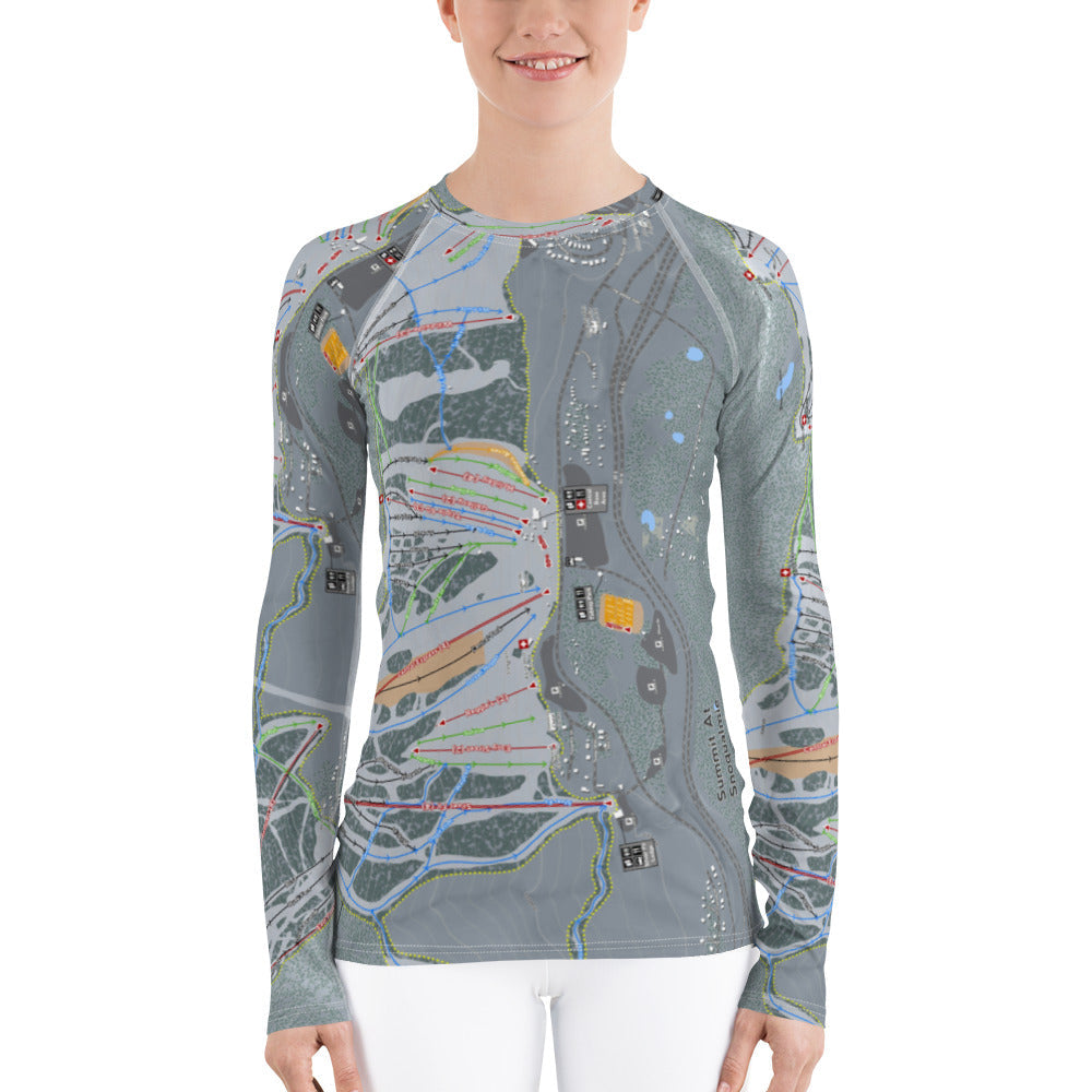Summit At Snoqualmie, Washington Ski Trail Map Women's Base Layers