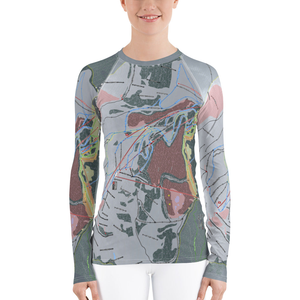 Alyeska, Alaska Ski Trail Map Women's Base Layers