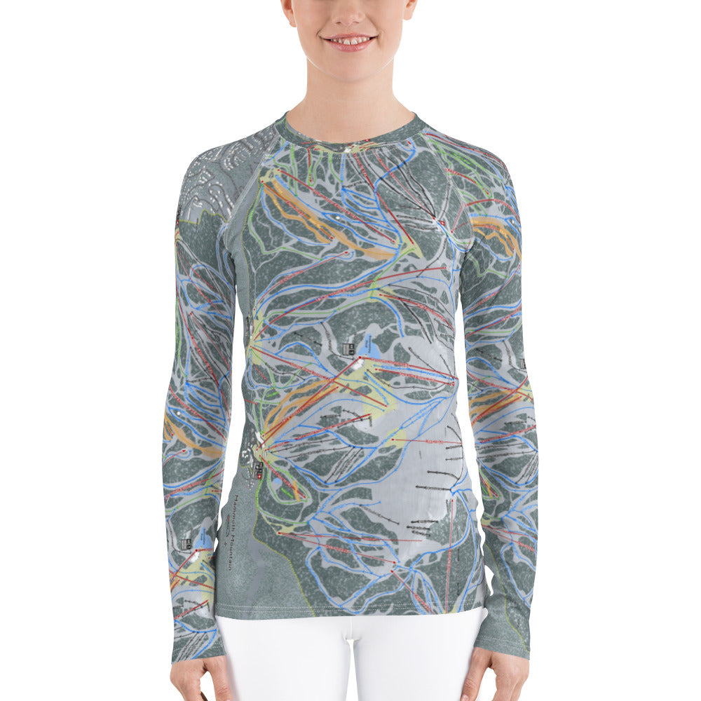 Mammoth Mountain, California Ski Trail Map Women's Base Layers