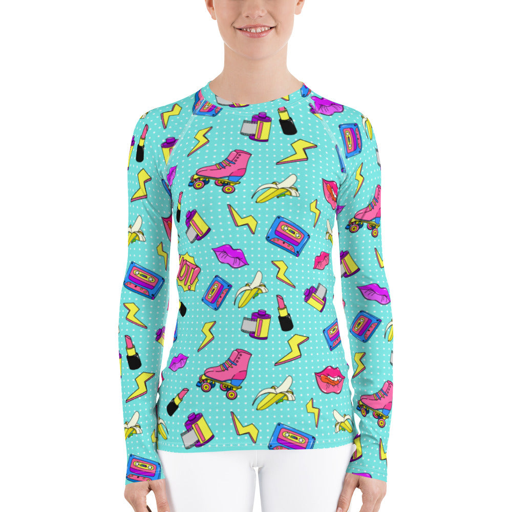 90's Collage Womens Base Layers - Powderaddicts