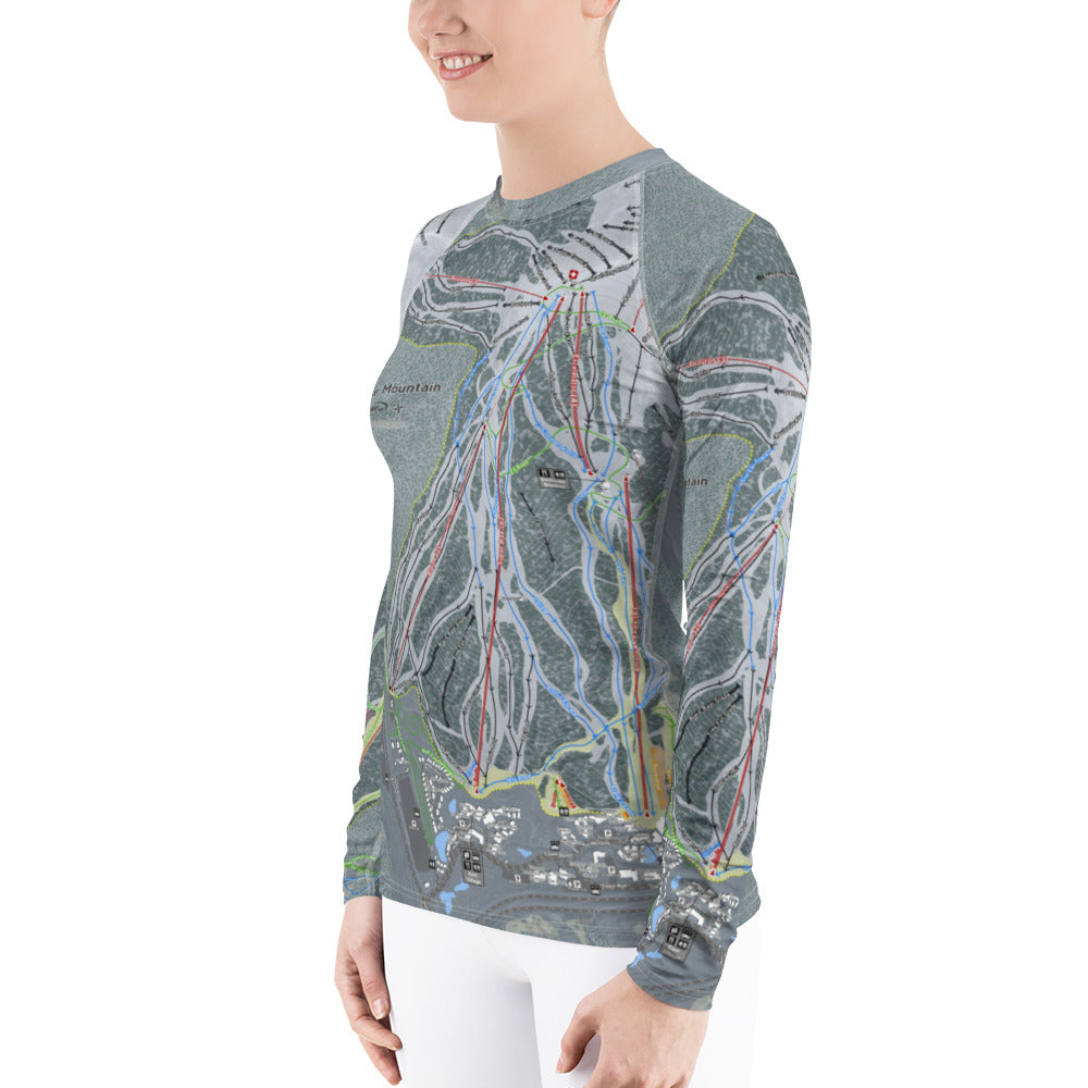 Copper Mountain, Colorado Ski Trail Map Women&#39;s Base Layer Top - Powderaddicts