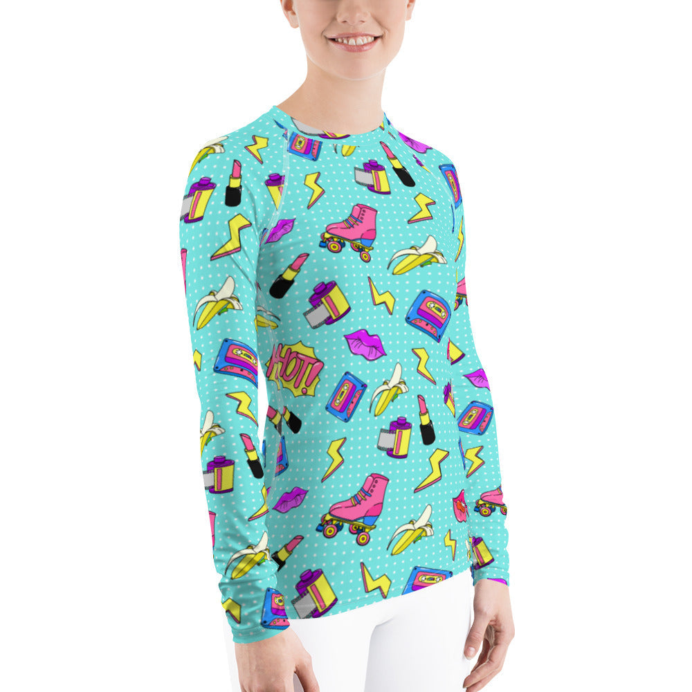 90's Collage Womens Base Layers - Powderaddicts