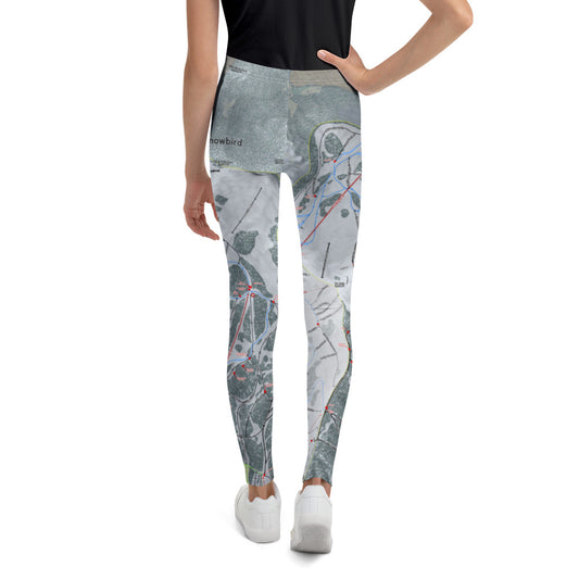 Snowbird, Utah Ski Trail Map Youth Leggings