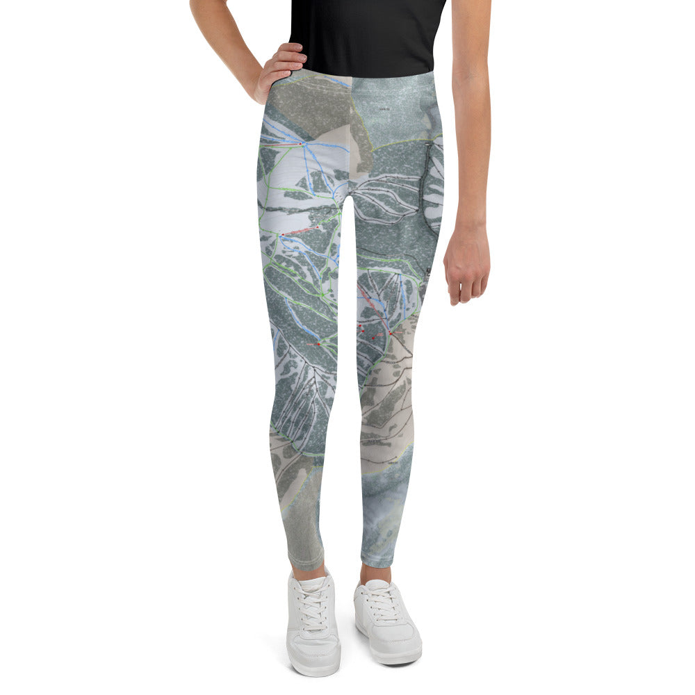 Powder Mountain, Utah Ski Trail Map Youth Leggings