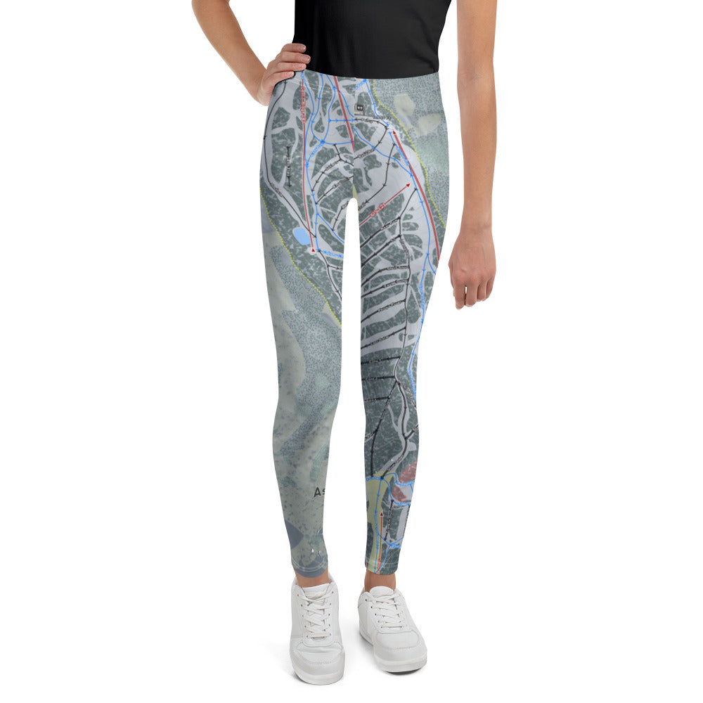 Aspen Mountain, Colorado Ski Trail Map Youth Leggings