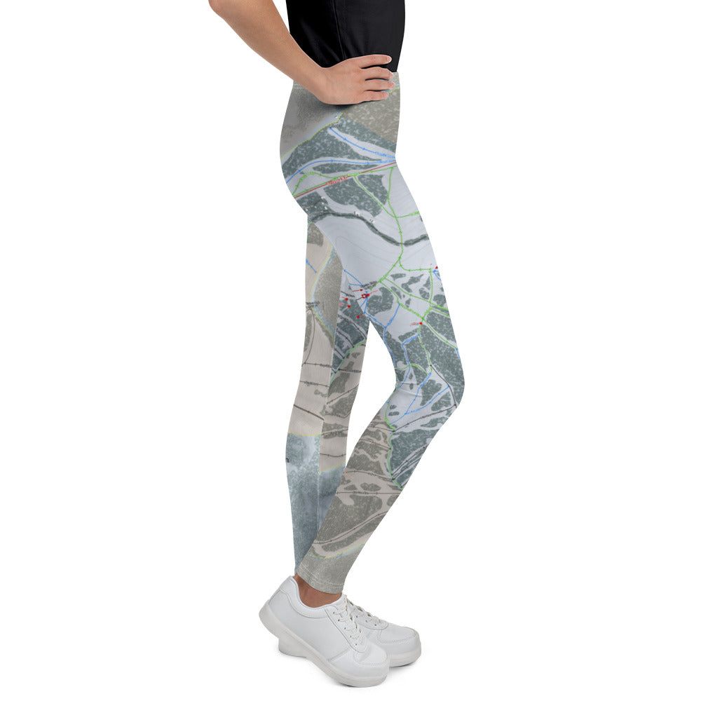 Powder Mountain, Utah Ski Trail Map Youth Leggings