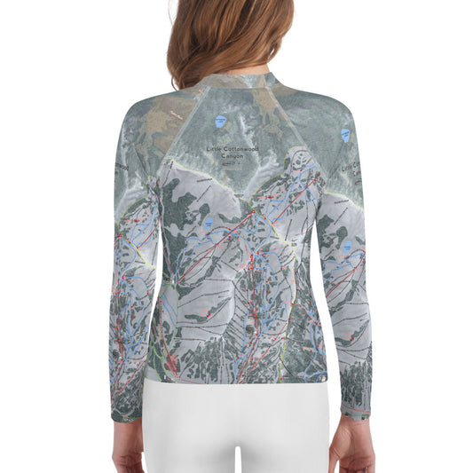 Little Cottonwood Canyon, Utah Ski Trail Map Youth Layers - Powderaddicts