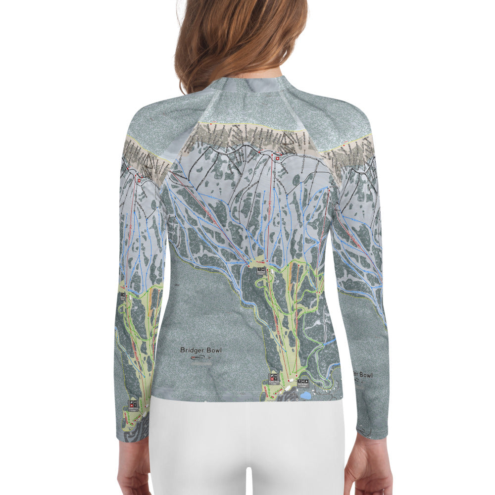 Bridger Bowl, Montana Ski Trail Map Youth Layers