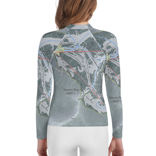 Stevens Pass, Washington  Ski Trail Map Youth Layers - Powderaddicts