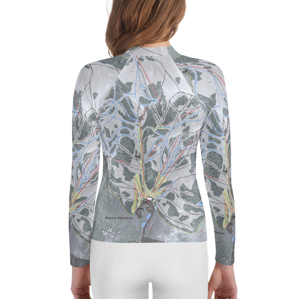 Alpine Meadows, California Ski Trail Map Youth Layers