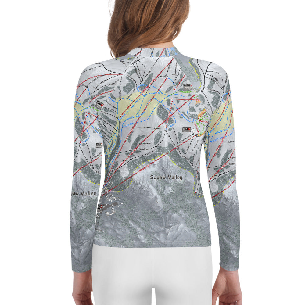 Squaw Valley, California Ski Trail Map Youth Layers