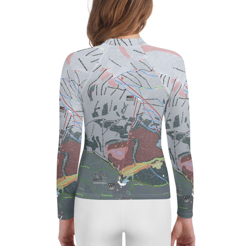 Alyeska, Alaska Ski Trail Map Youth Layers