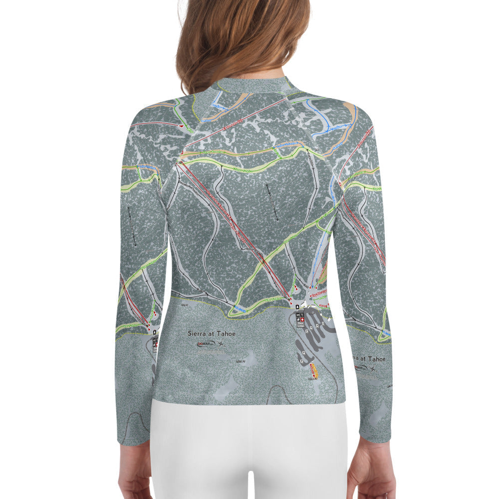 SIerra at Tahoe,  California Ski Trail Map Youth Layers
