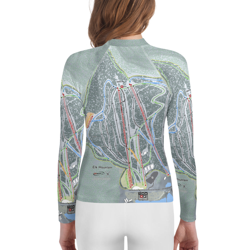 Elk Mountain, Pennsylvania Ski Trail Map Youth Layers