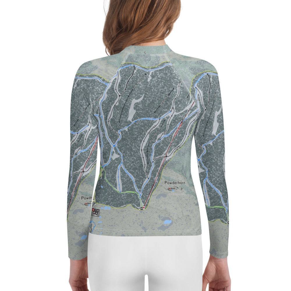 Powderhorn, Colorado Ski Trail Map Youth Layers