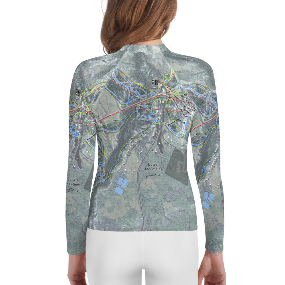 Lutsen Mountains, Minnesota Ski Trail Map Youth Layers