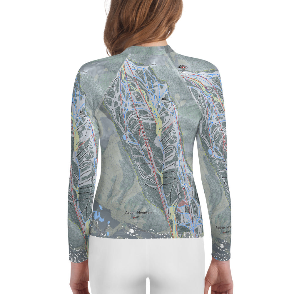 Aspen Mountain, Colorado Ski Trail Map Youth Top