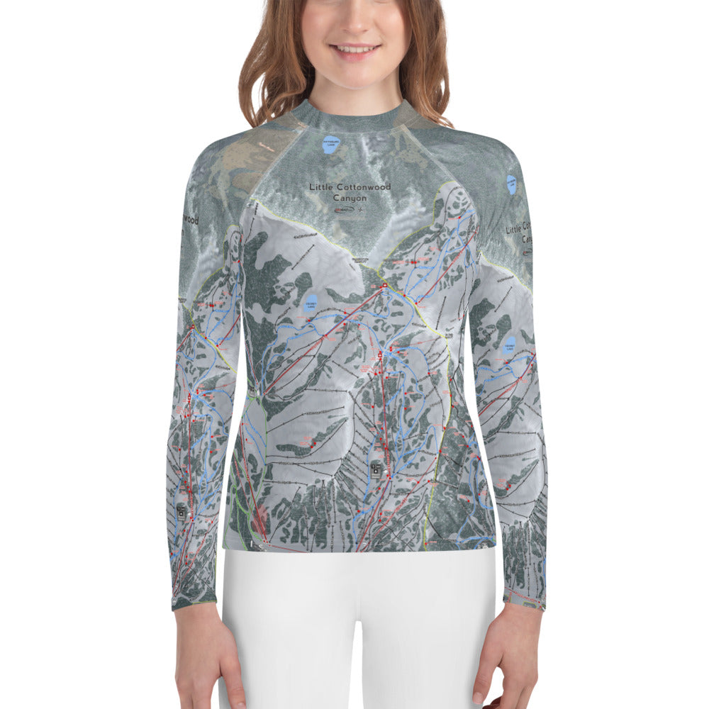 Little Cottonwood Canyon, Utah Ski Trail Map Youth Layers - Powderaddicts