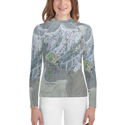 Grand Targhee, Wyoming  Ski Trail Map Youth Layers
