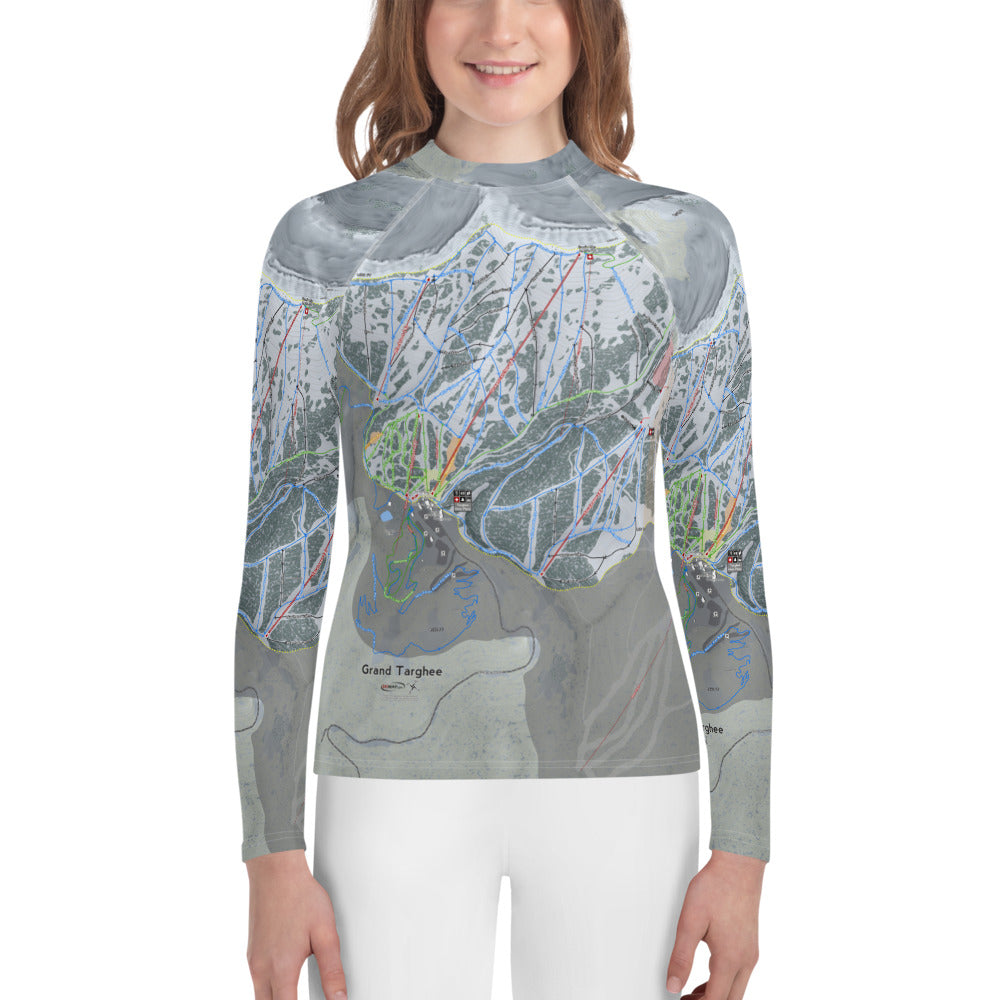 Grand Targhee, Wyoming  Ski Trail Map Youth Layers