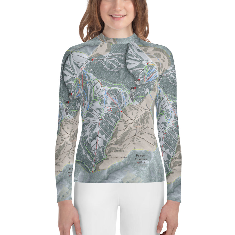 Powder Mountain, Utah Ski Trail Map Youth Top
