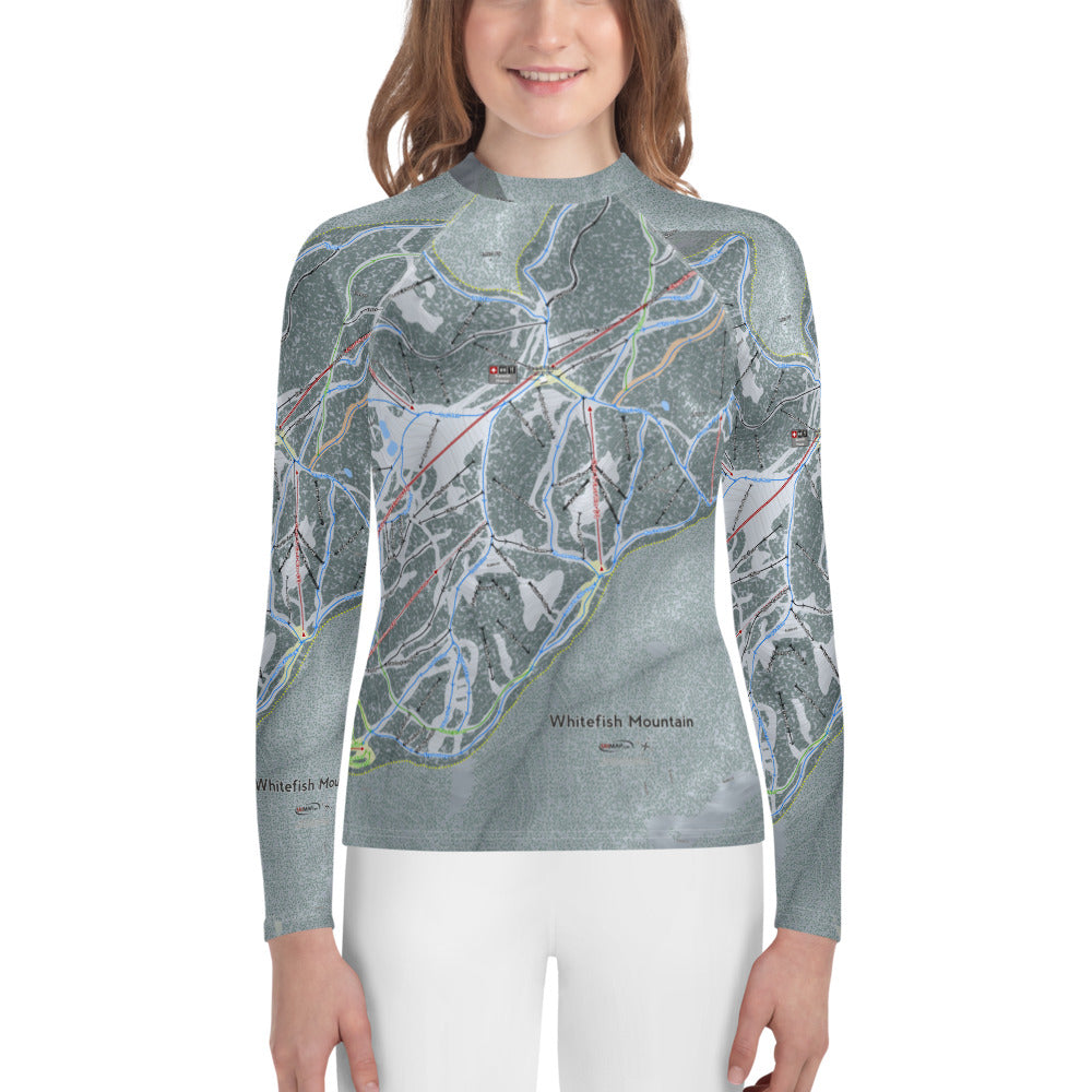 Whitefish Mountain, Montana Ski Trail Map Youth Layers