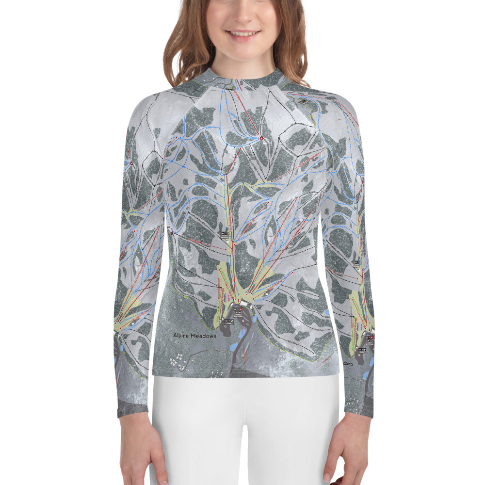 Alpine Meadows, California Ski Trail Map Youth Layers