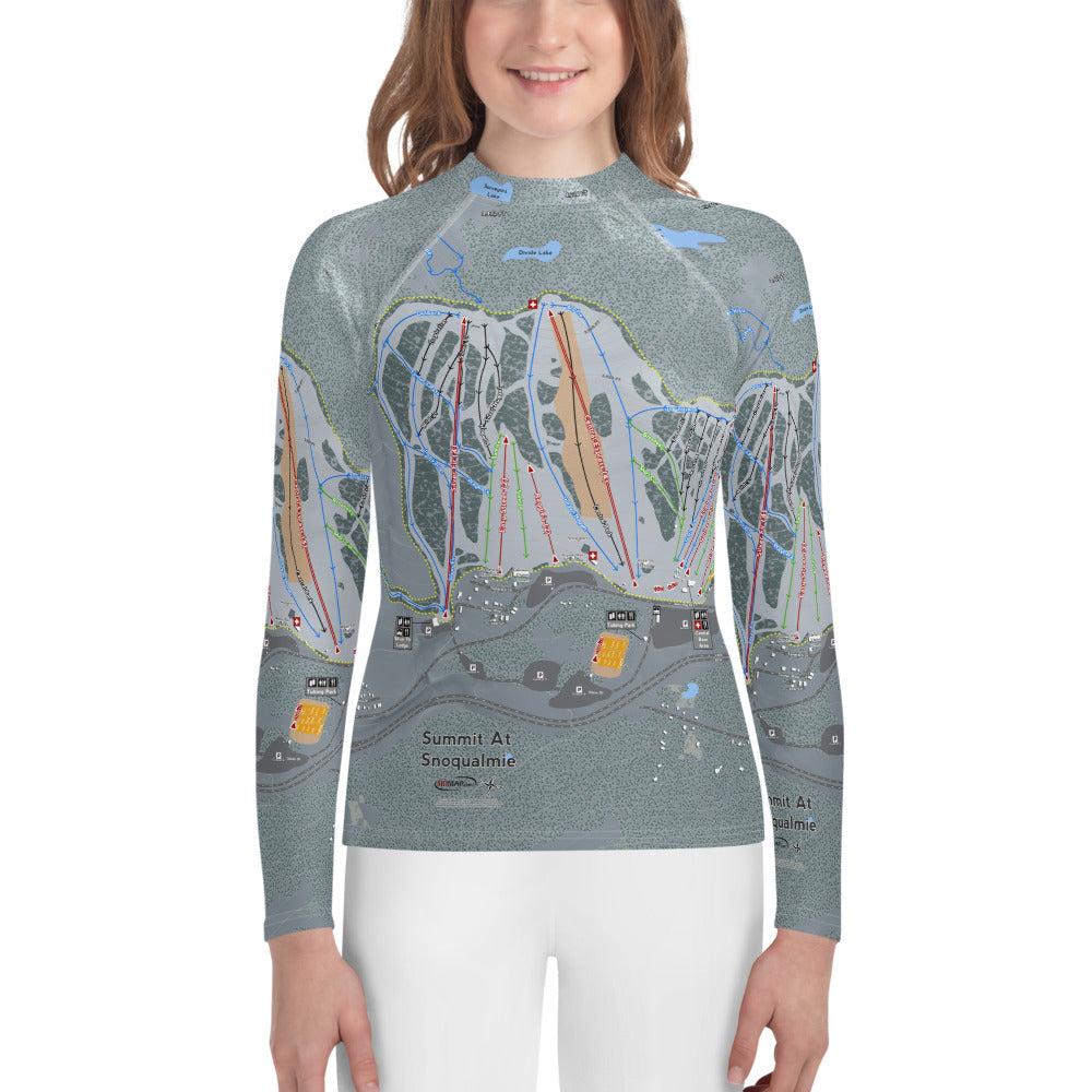 Summit At Snoqualmie, Washington Ski Trail Map Youth Layers
