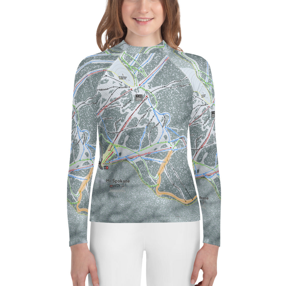 Mt. Spokane, Washington Ski Trail Map Youth Layers