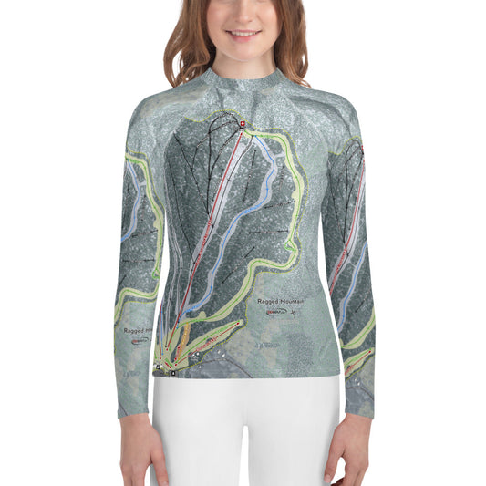Ragged Mountain, New Hampshire Ski Trail Map Youth Layers