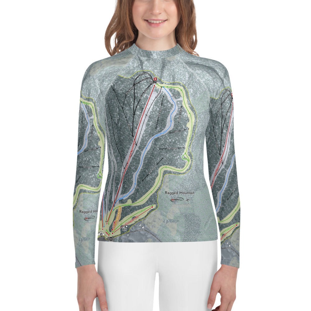 Ragged Mountain, New Hampshire Ski Trail Map Youth Layers