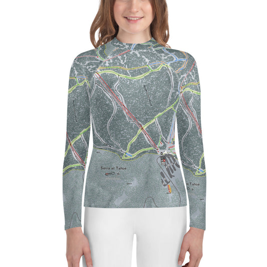 SIerra at Tahoe,  California Ski Trail Map Youth Layers