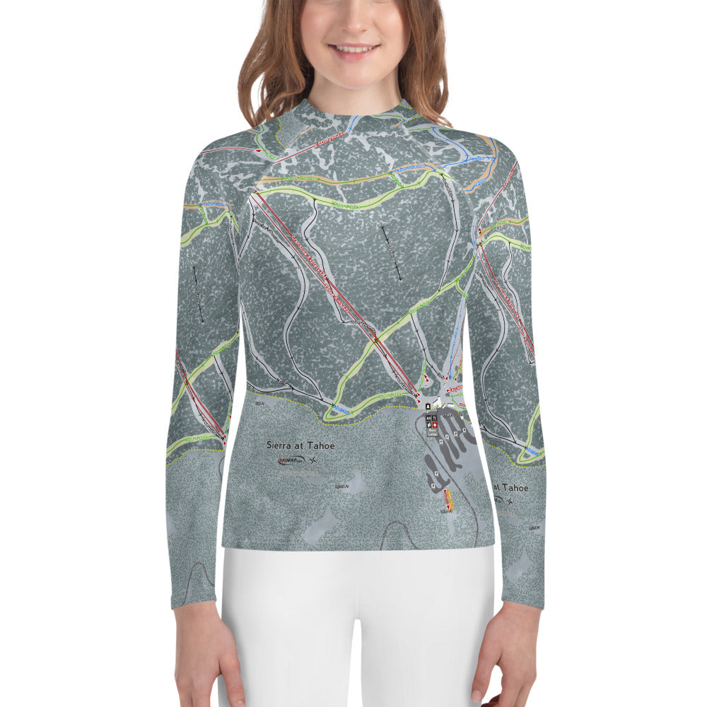 SIerra at Tahoe,  California Ski Trail Map Youth Layers